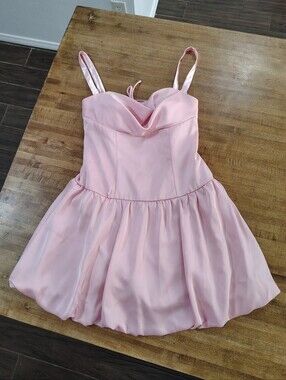 CRYSTAL DOLL From Macy's Sexy Satin Bubble Mini Dress With Spaghetti Straps